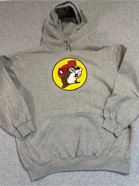 Buc-ees Gray Pullover Hoodie